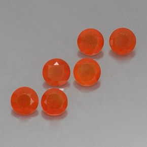 캐럿 천연 오렌지 카넬리안 보석, 투명한, 5.04 mm, 투명/반투명