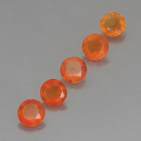 캐럿 천연 오렌지 카넬리안 보석, 투명한, 5.07 mm, 투명/반투명