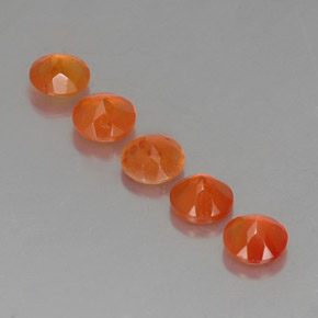 캐럿 천연 오렌지 카넬리안 보석, 투명한, 5.07 mm, 투명/반투명