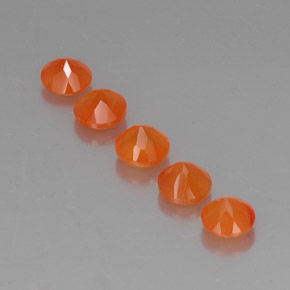 캐럿 천연 오렌지 카넬리안 보석, 투명한, 5.07 mm, 투명/반투명