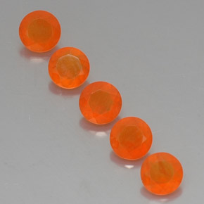 캐럿 천연 오렌지 카넬리안 보석, 투명한, 5.06 mm, 투명/반투명