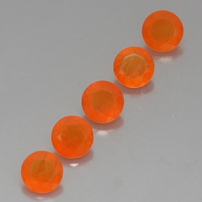 캐럿 천연 오렌지 카넬리안 보석, 투명한, 5.06 mm, 투명/반투명