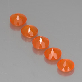 캐럿 천연 오렌지 카넬리안 보석, 투명한, 5.06 mm, 투명/반투명