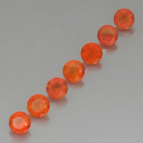 캐럿 천연 오렌지 카넬리안 보석, 투명한, 5.07 mm, 투명/반투명