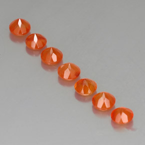 캐럿 천연 오렌지 카넬리안 보석, 투명한, 5.07 mm, 투명/반투명
