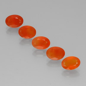 캐럿 천연 오렌지 카넬리안 보석, 투명한, 7×5 mm, 투명/반투명