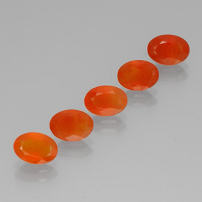 캐럿 천연 오렌지 카넬리안 보석, 투명한, 7×5 mm, 투명/반투명