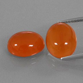 캐럿 천연 오렌지 카넬리안 보석, 투명한, 11×9.1 mm, 투명/반투명