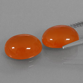 캐럿 천연 오렌지 카넬리안 보석, 투명한, 11×9.1 mm, 투명/반투명