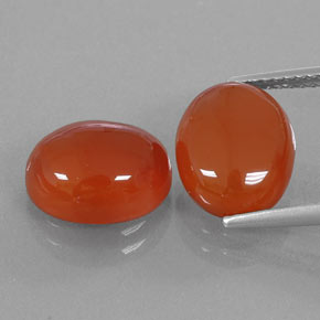 캐럿 천연 오렌지 카넬리안 보석, 투명한, 11.3×9.3 mm, 투명/반투명