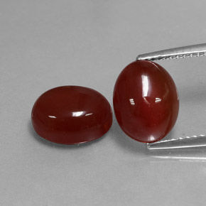 캐럿 천연 레드 카넬리안 보석, 타원형 컷, 10.1×8 mm, 투명한