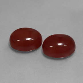 캐럿 천연 레드 카넬리안 보석, 타원형 컷, 10.1×8 mm, 투명한
