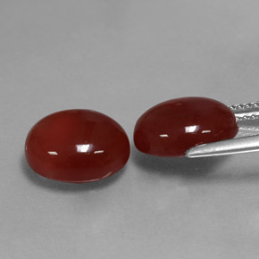 캐럿 천연 레드 카넬리안 보석, 타원형 컷, 11.1×9.1 mm, 투명한