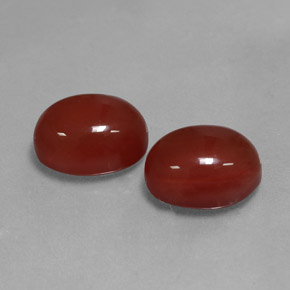 캐럿 천연 레드 카넬리안 보석, 타원형 컷, 10.1×7.9 mm, 투명한
