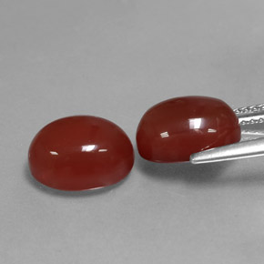캐럿 천연 레드 카넬리안 보석, 타원형 컷, 10.1×7.9 mm, 투명한