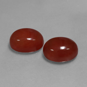 캐럿 천연 레드 카넬리안 보석, 타원형 컷, 10.1×7.9 mm, 투명한