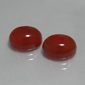 캐럿 천연 레드 카넬리안 보석, 타원형 컷, 10.1×7.9 mm, 투명한