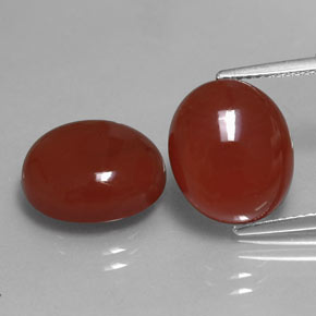 캐럿 천연 레드 카넬리안 보석, 타원형 컷, 13.1×11 mm, 투명한