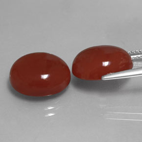 캐럿 천연 레드 카넬리안 보석, 타원형 컷, 13.1×11 mm, 투명한