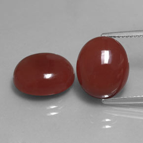 캐럿 천연 레드 카넬리안 보석, 타원형 컷, 13.1×11 mm, 투명한