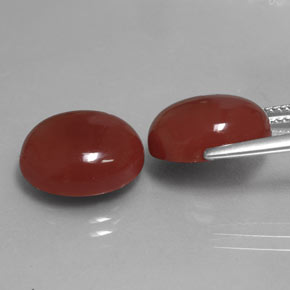 캐럿 천연 레드 카넬리안 보석, 타원형 컷, 13.1×11 mm, 투명한