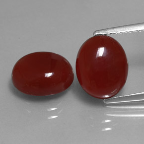캐럿 천연 레드 카넬리안 보석, 타원형 컷, 11×9.1 mm, 투명한