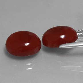 캐럿 천연 레드 카넬리안 보석, 타원형 컷, 11×9.1 mm, 투명한
