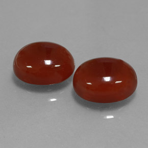 캐럿 천연 레드 카넬리안 보석, 타원형 컷, 10.9×8.9 mm, 투명한