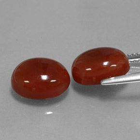 캐럿 천연 레드 카넬리안 보석, 타원형 컷, 10.9×8.9 mm, 투명한