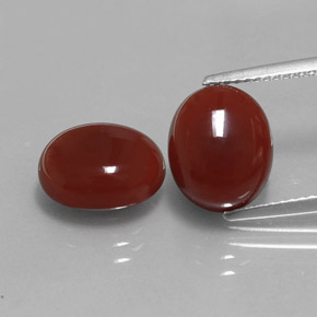 캐럿 천연 레드 카넬리안 보석, 타원형 컷, 11×9.1 mm, 투명한