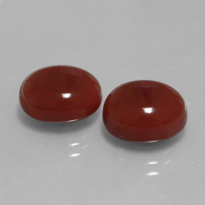 캐럿 천연 레드 카넬리안 보석, 타원형 컷, 11×9.1 mm, 투명한