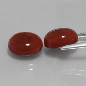 캐럿 천연 레드 카넬리안 보석, 타원형 컷, 11×9.1 mm, 투명한