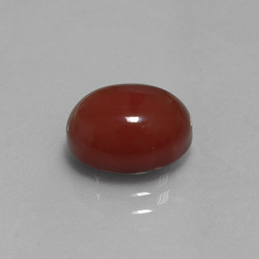 2.98캐럿 천연 레드 오렌지 카넬리안, 타원형 컷, 10×7.9 mm, 투명한