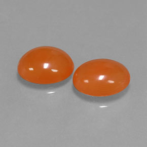 캐럿 천연 오렌지 카넬리안 보석, 투명한, 10.5×8.6 mm, 투명/반투명