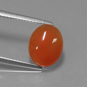 3.02캐럿 천연 오렌지 카넬리안, 타원형 컷, 11.1×9 mm, 투명한