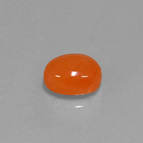 2.38캐럿 천연 오렌지 카넬리안, 타원형 컷, 9.3×7.1 mm, 투명한