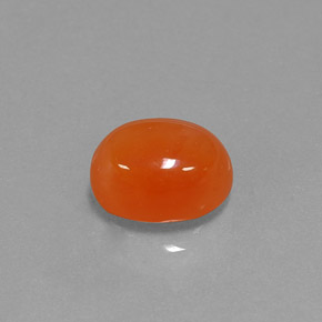 3.24캐럿 천연 레드 오렌지 카넬리안, 타원형 컷, 10×7.9 mm, 투명한