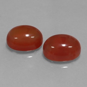 캐럿 천연 오렌지 카넬리안 보석, 타원형 컷, 10×7.9 mm, 투명한