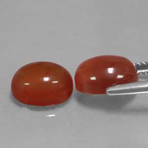 캐럿 천연 오렌지 카넬리안 보석, 타원형 컷, 10×7.9 mm, 투명한