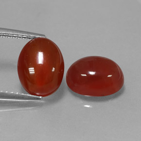 캐럿 천연 레드 카넬리안 보석, 타원형 컷, 10×7.9 mm, 투명한