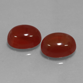 캐럿 천연 레드 카넬리안 보석, 타원형 컷, 10×7.9 mm, 투명한