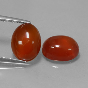 캐럿 천연 오렌지 카넬리안 보석, 타원형 컷, 10.3×8.1 mm, 투명한