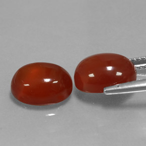캐럿 천연 오렌지 카넬리안 보석, 타원형 컷, 10.3×8.1 mm, 투명한