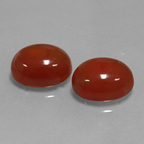 캐럿 천연 오렌지 카넬리안 보석, 타원형 컷, 10.1×7.9 mm, 투명한