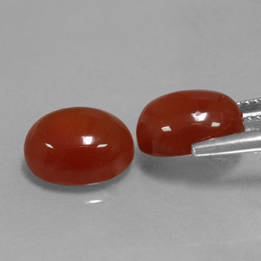 캐럿 천연 오렌지 카넬리안 보석, 타원형 컷, 10.1×7.9 mm, 투명한