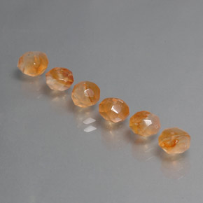 캐럿 천연 오렌지 카넬리안 보석, 투명한, 5.3×5.1 mm, 투명/반투명