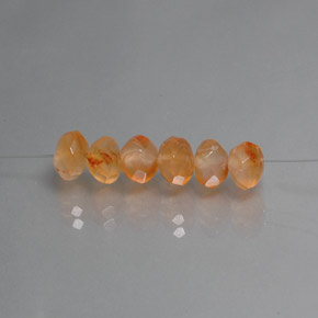 캐럿 천연 오렌지 카넬리안 보석, 투명한, 5.3×5.1 mm, 투명/반투명