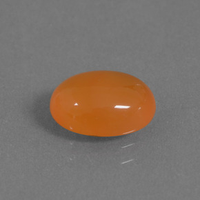 1.89캐럿 천연 오렌지 카넬리안, 타원형 컷, 9.2×7.3 mm, 투명한