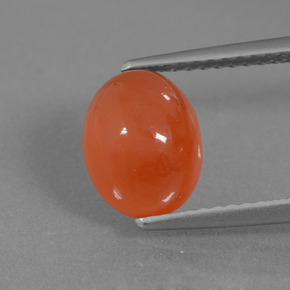 2.12캐럿 천연 오렌지 카넬리안, 타원형 컷, 9×7.1 mm, 투명한