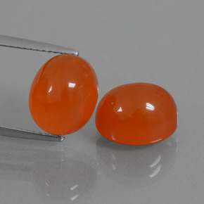 캐럿 천연 오렌지 카넬리안 보석, 타원형 컷, 11.1×9.1 mm, 투명한